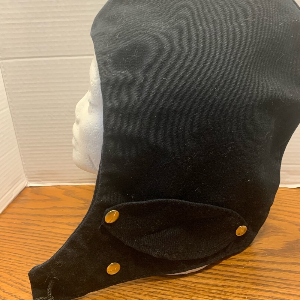Carhartt Adult Duck Quilt hood Black with Red lining workwear one size Made USA - Picture 5 of 8
